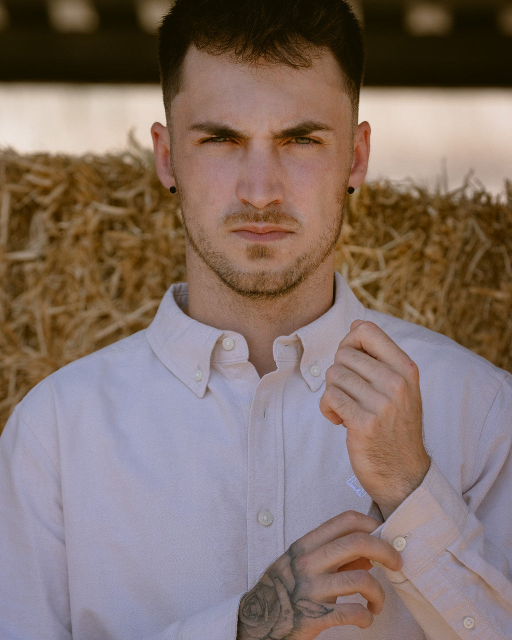 Camisa Oxford Hombre Beige - Tailor Dance