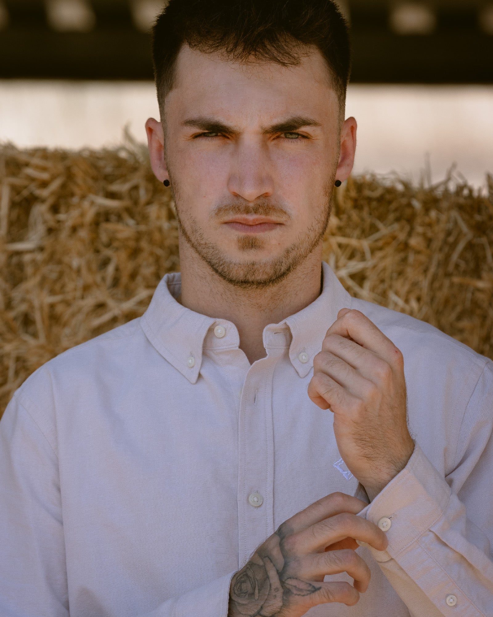 Camisa Oxford Hombre Beige - Tailor Dance