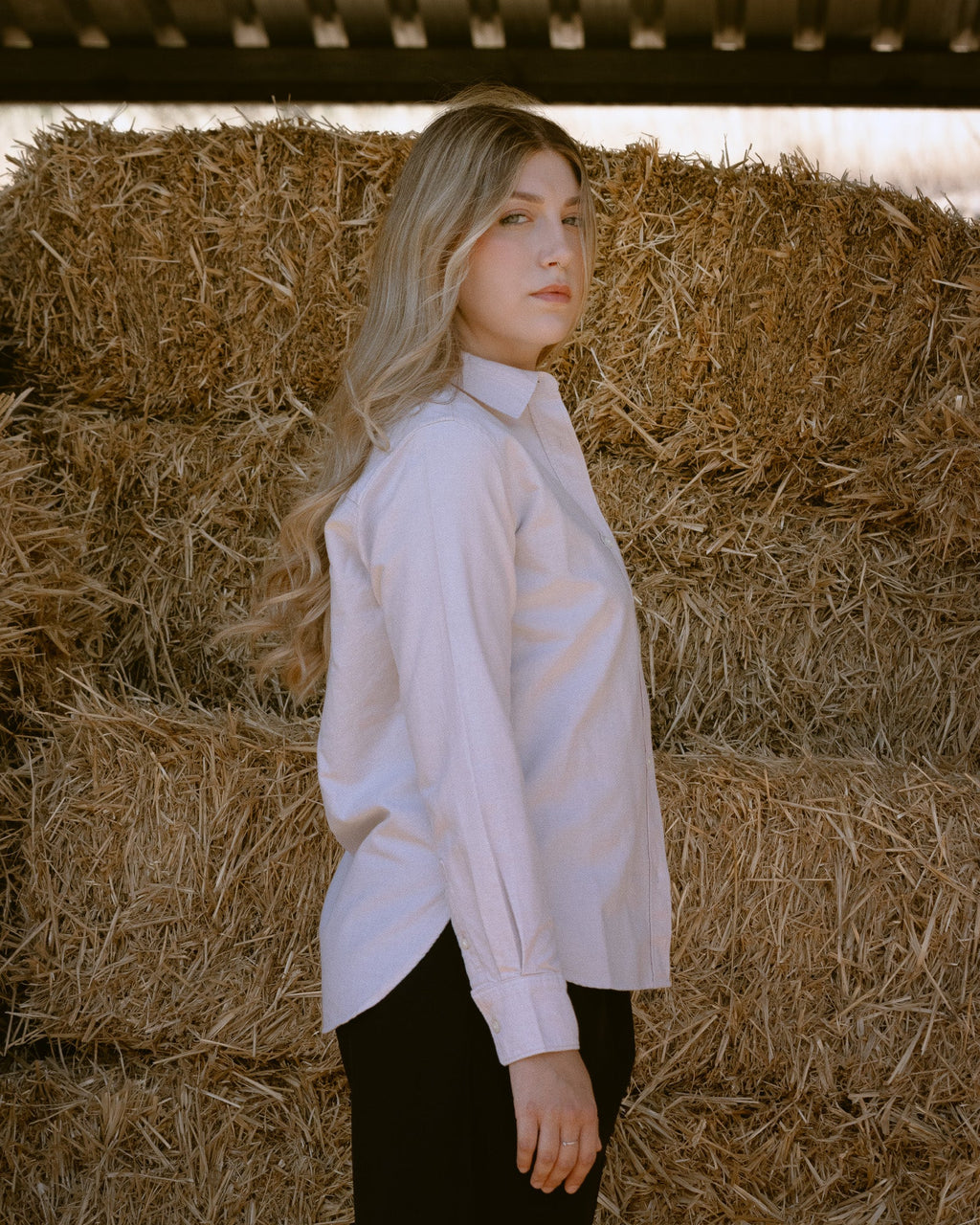 Camisa Oxford Mujer Beige - Tailor Dance