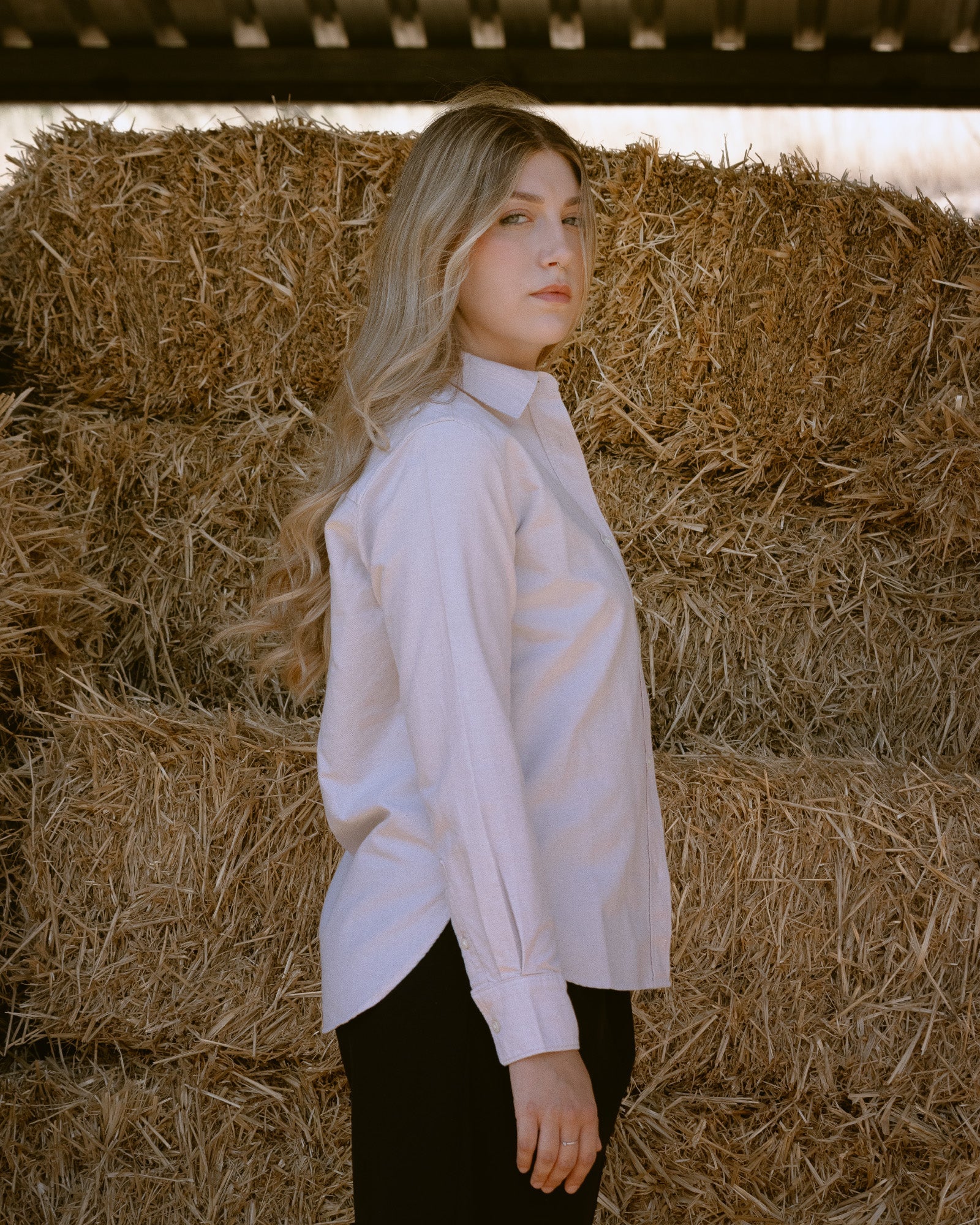 Camisa Oxford Mujer Beige - Tailor Dance