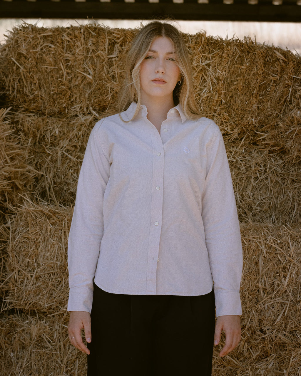 Camisa Oxford Mujer Beige - Tailor Dance