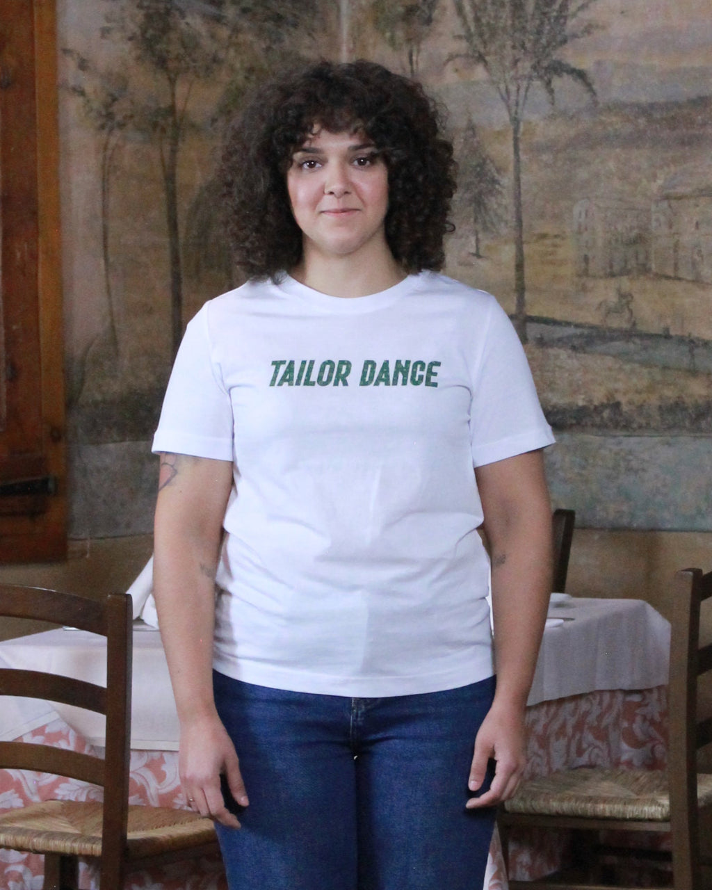 Camiseta Chica Blanco Estampado Mudejar - Tailor Dance